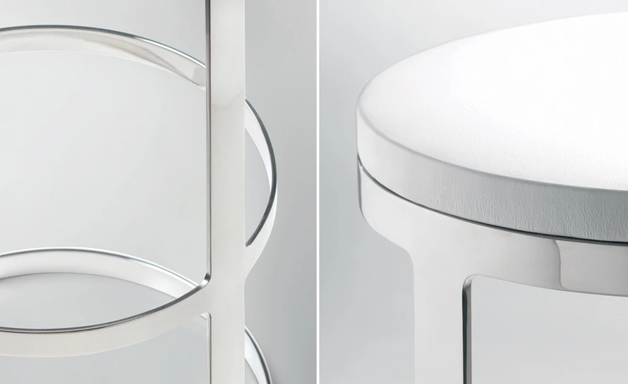 Aro Stool With Upholstered Seat 6 Aro Stool With Upholstered Seat - Image 4