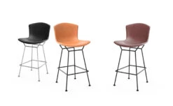 Bertoia Leather Covered Stool -Chair Sales bertoia leather covered stool harry bertoia knoll 4