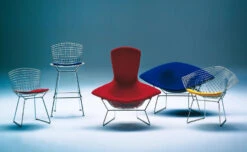 Bertoia Stool With Seat Cushion -Chair Sales bertoia stool with seat cushion harry bertoia knoll 8