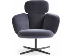 Bras Highback Swivel Base Lounge Chair