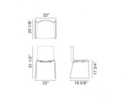 Catifa 46 Wood Side Chair With Sled Base -Chair Sales catifa 46 sled base wood lievore altherr molina arper 4