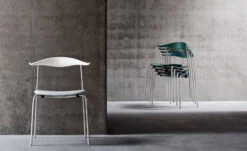 Hans Wegner Ch88p Stacking Chair With Upholstered Seat -Chair Sales ch88 upholstered dining chair hans wegner carl hansen son 11