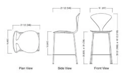 Cherner Metal Leg Stool -Chair Sales cherner metal leg stool norman cherner 18