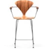Cherner Metal Leg Stool With Arms