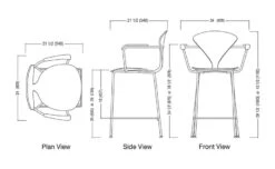 Cherner Metal Leg Stool With Arms 11 Cherner Metal Leg Stool With Arms -Chair Sales cherner stool with arms norman cherner 18