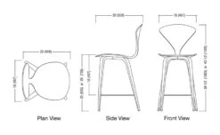 Cherner Wood Leg Stool -Chair Sales cherner wood leg stool norman cherner 18