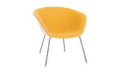 Duna 02 Four Leg Lounge Chair With Front Upholstery