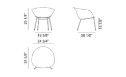 Duna 02 Four Leg Lounge Chair Fully Upholstered -Chair Sales duna 02 lounge chair 4 leg base fully upholstered lievore altherr molina arper 2