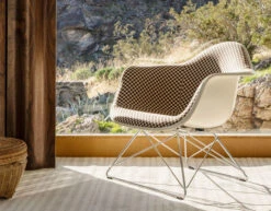 Eames® Upholstered Armchair With Low Wire Base -Chair Sales eames molded armchair low wire base upholstered herman miller 6