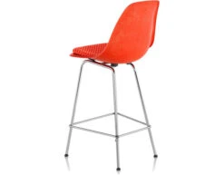 Eames® Molded Fiberglass Stool With Seat Pad -Chair Sales eames molded fiberglass stool seat pad herman miller 4
