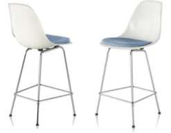 Eames® Molded Fiberglass Stool With Seat Pad -Chair Sales eames molded fiberglass stool seat pad herman miller 7