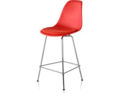 Eames® Molded Plastic Stool With Seat Pad -Chair Sales eames molded plastic stool seat pad herman miller 3