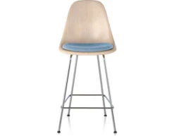 Eames® Molded Wood Stool With Seat Pad -Chair Sales eames molded wood stool seat pad herman miller 4