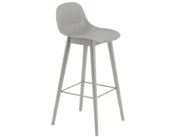 Muuto Fiber Stool With Backrest And Wood Base -Chair Sales fiber stool backrest wood base iskos berlin muuto 2