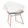 Bertoia Small Diamond Chair Two Tone With Seat Cushion -Chair Sales harry bertoia diamond chair two tone knoll 1