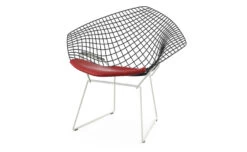 Bertoia Small Diamond Chair Two Tone With Seat Cushion -Chair Sales harry bertoia diamond chair two tone knoll 3