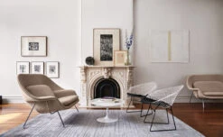Bertoia Small Diamond Chair Two Tone With Seat Cushion -Chair Sales harry bertoia diamond chair two tone knoll 5