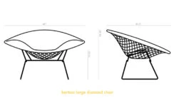 Bertoia Large Diamond Chair -Chair Sales harry bertoia large diamond lounge chair knoll 34a489e0de