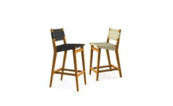 Risom Outdoor Stool With Webbed Back -Chair Sales jens risom outdoor stool webbed back knoll 3