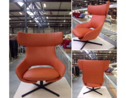 Kalm Swivel Metal Base Lounge Chair & Ottoman -Chair Sales kalm swivel base lounge chair ottoman patrick norguet artifort 5