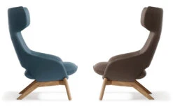 Kalm Wood Base Lounge Chair -Chair Sales kalm wood base lounge chair patrick norguet artifort 2