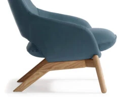 Kalm Wood Base Lounge Chair -Chair Sales kalm wood base lounge chair patrick norguet artifort 3