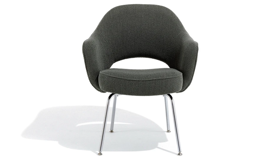 Saarinen Executive Arm Chair With Metal Legs 4 Saarinen Executive Arm Chair With Metal Legs - Image 2