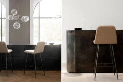 Spine Metal Base Stool With Back -Chair Sales spine metal base stool with back space copenhagen fredericia 4