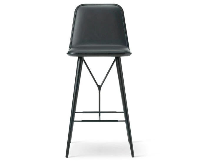 Spine Wood Base Stool With Back 5 Spine Wood Base Stool With Back - Image 3