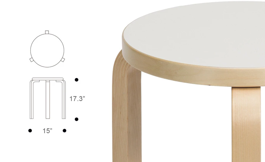 Artek Alvar Aalto Stool 60 7 Artek Alvar Aalto Stool 60 - Image 5