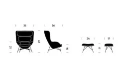 Striad™ High Back Lounge Chair & Ottoman With Wire Base -Chair Sales striad high back wire base lounge chair ottoman jehs laub herman miller 2