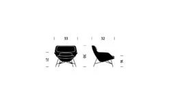 Striad™ Low Back Lounge Chair With Wire Base -Chair Sales striad low back wire base lounge chair jehs laub herman miller 6