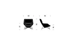 Striad™ Mid Back Lounge Chair With Wire Base -Chair Sales striad mid back wire base lounge chair jehs laub herman miller 6