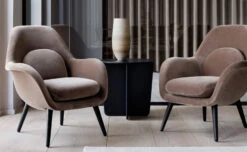 Swoon Petit Lounge Chair With Wood Base -Chair Sales swoon petit lounge chair wood base space copenhagen fredericia 5