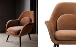 Swoon Petit Lounge Chair With Wood Base -Chair Sales swoon petit lounge chair wood base space copenhagen fredericia 6