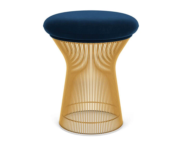 Platner Gold Plated Stool 3 Platner Gold Plated Stool